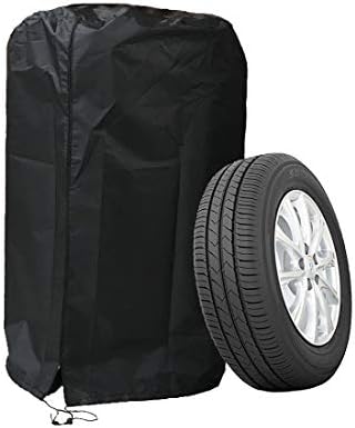 J&C Tire Cover Black 420D Tire Storage Bag Waterproof Spare Tire Bag Tote by J%26C