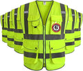 JKSafety 6 Pack Safety Vest for Men Women Reflective JK155 Yellow XL by JKSafety