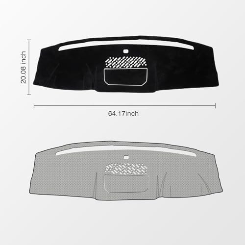 KUST Black Dash Cover for Ford F-150/F150 2021-2026 Polyester Dashboard Cover - Image 2