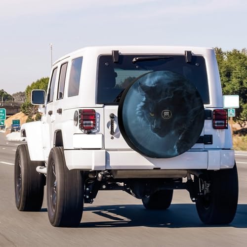 Wild Cat Spare Tire Cover with Backup Camera Hole Wheel Tire Cover Fit Trailer - Image 2