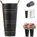 Rustic Metal Umbrella Stand Holder, Freestanding Bucket by Unknown