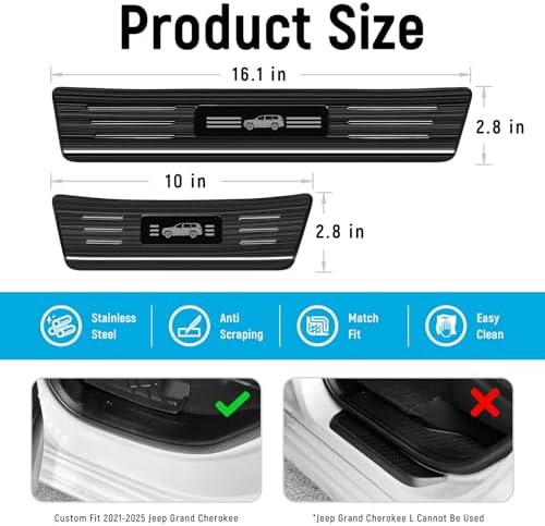 ZZEQYG 4 Pcs Door Sill Protector Compatible - Image 3