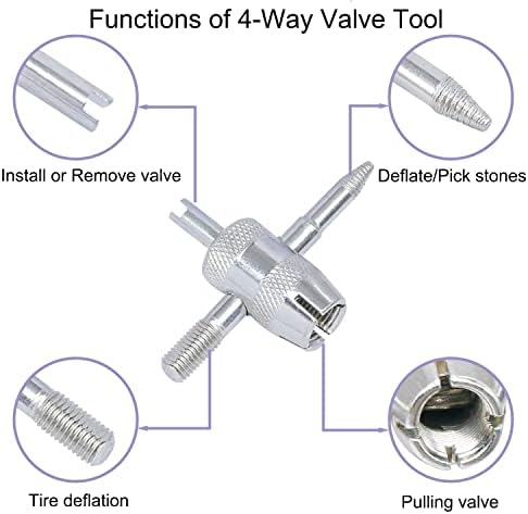 TWTADE Tire Valve Stem Removal Tool Kit, R12 R134a Air Conditioning Valve Core - Image 5