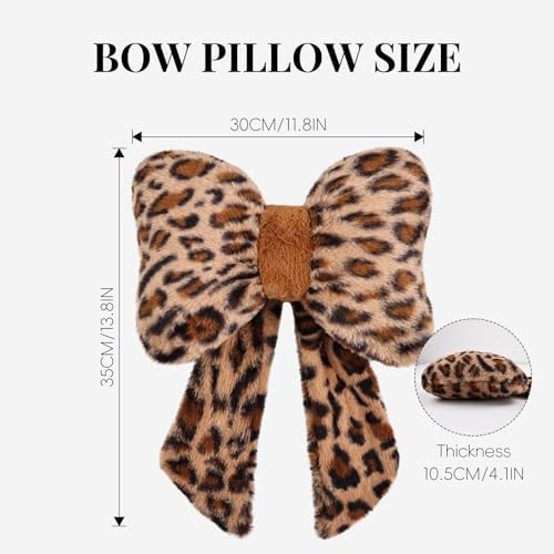 2 Pack Bow Car Headrest Pillow Comfortable Soft Plush Head Rest Cushion - Image 2