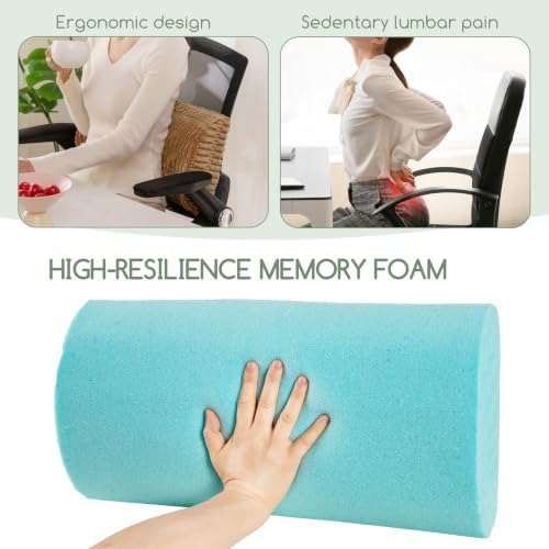 Lumbar Support Pillow for Recliner Chair/Office Chair/Couch, Memory Foam Back - Image 4
