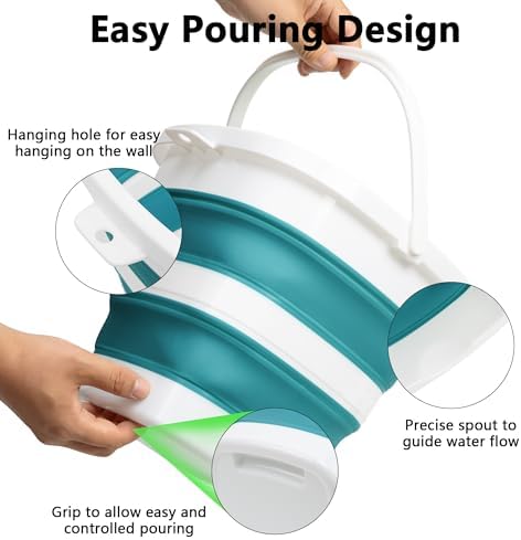 Collapsible Bucket, 2.6 Gallon 10L Mop Bucket - Image 4