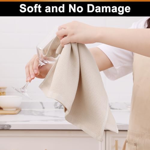 Homaxy 100% Cotton Waffle Weave Kitchen Towels, 6 Pack - Image 4