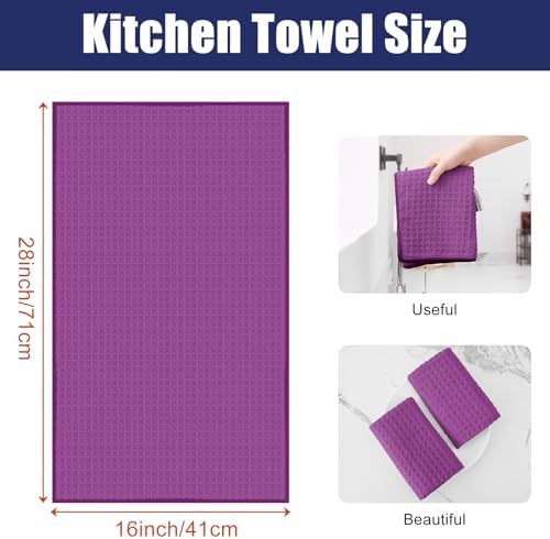 Homaxy Microfiber Waffle Weave Kitchen Towels, 6 Pack - Image 2