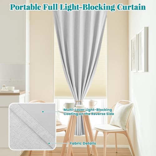 100% Blackout Self Adhesive Portable Curtains - Image 6