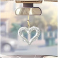 Mandark Crystal Rhinestone Heart Rearview Mirror Pendant by Unknown