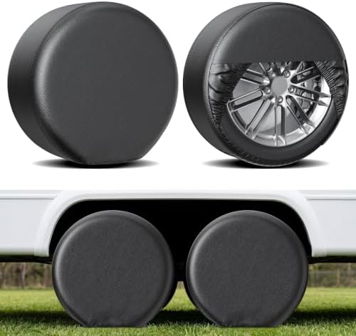 Moonet Thickened PVC Leather Tire Cover, Universal Fit27-29 by Moonet