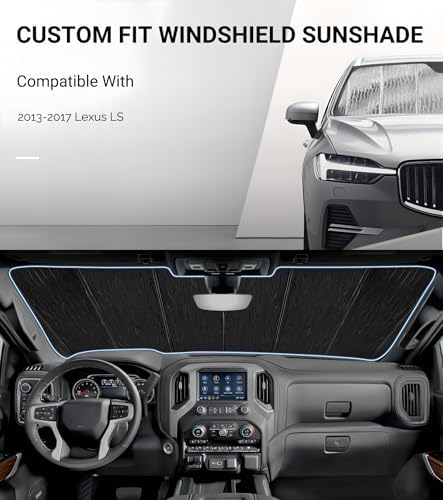 Pigenius Windshield Sun Shade for Lexus LS 2013-2017 Front Window Sunshade - Image 2