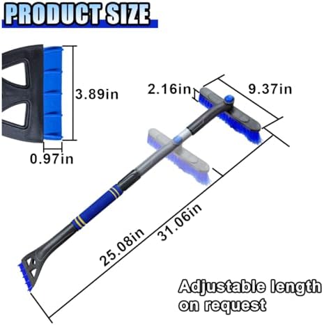 31.5" Detachable Snow Brush and Ice Scraper - Image 2