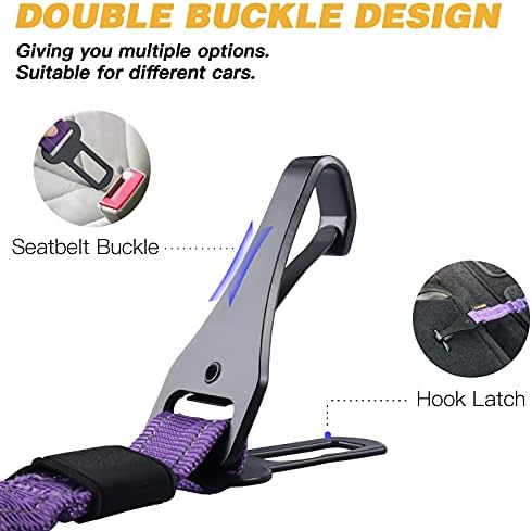 AUBELL Dog Seat Belt for Car, 2 Pack Set 3-in-1 Dog Car Harness - Image 3