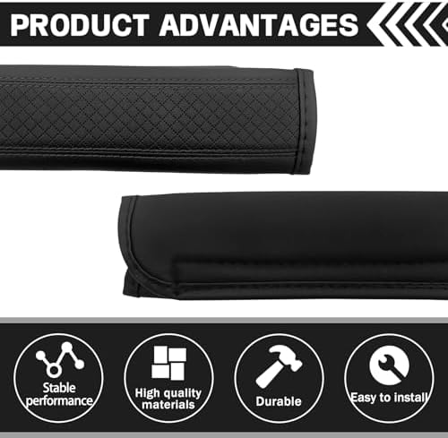 2PCS Universal Leather Safety Belt Covers - Image 4