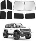 Canvcle Windshield Sun Shade for 2021-2025 2026 Ford Bronco 4 Door Side Rear by Canvcle