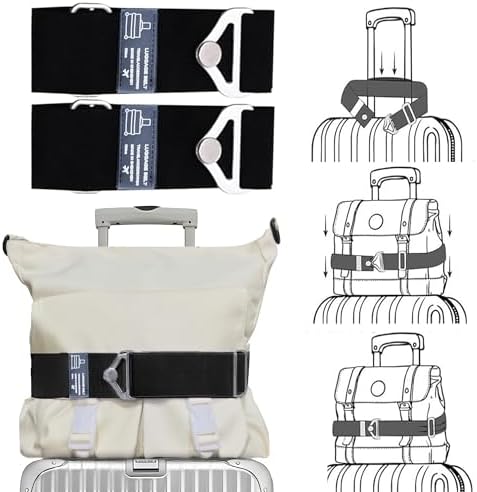 2-in-1 Travel Belt for Luggage Over Handle, Luggage Belt for Carry on Bag by LvliLighting