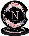 2pcs Letter N Car Coasters, Absorbent Universal neoprener Cup Holder Coasters by Unknown