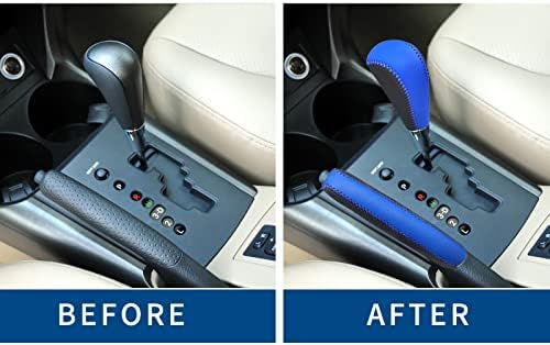 Black Blue Handbrake&Shift Knob Cover Compatible - Image 6