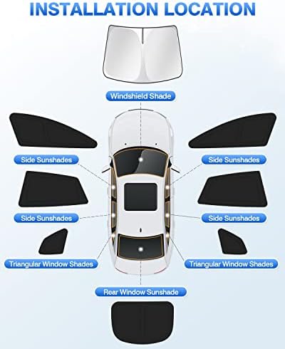 Canvcle Windshield Sun Shade for 2021-2025 2026 Tesla Model S Plaid Sunshade - Image 6