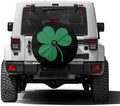 Green Irish Shamrock Spare Tire Cover by Foruidea