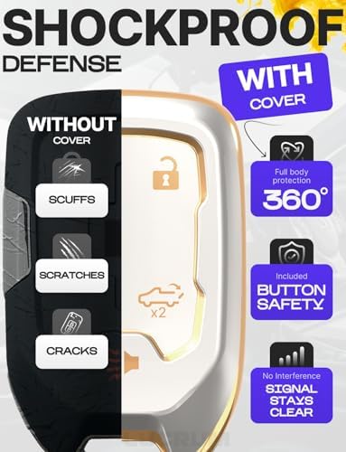Lucrum Compatible with Chevy, Buick Key Fob Cover & Keychain - Image 4