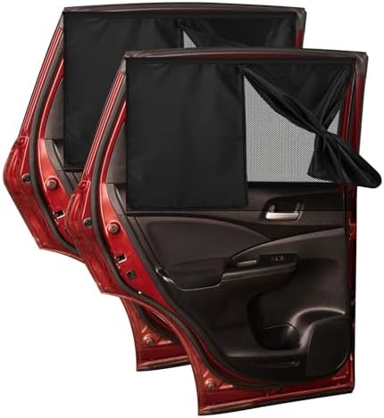 2 Pack Car Window Shades, 26.8" x 18.5", 10 Powerful Magnets, Dual-Layer 2-in-1 by Unknown