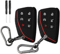 QBUC 2 Pcs for Chevy Key Fob Cover, 6 Buttons Silicone by QBUC