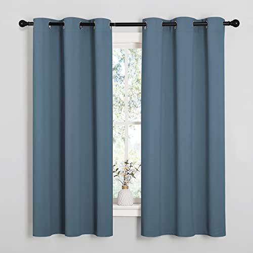 NICETOWN Smoky Blue Blackout Curtains, 2 Panels by NICETOWN