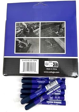 Zeluga 4.7in. x 0.47in. Hex Shape Industrial Lumber Marking Crayons - Image 4