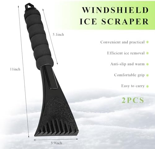 2PCS Ice Scraper for Car Windshield, Scratch-Free Auto Window Snow Scraper - Image 2