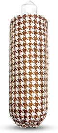 Plastic Bag Holder, Wall Mount Grocery Bag Dispenser, Yarn-dyed Houndstooth by HDDahua