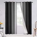 SimpleHome Ombre Black 100% Blackout Bedroom Curtains by SimpleHome