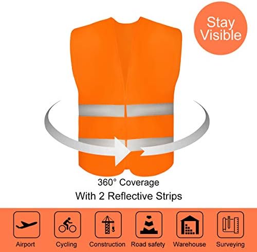 DUSKCOVE 10 Pack High Visibility Safety Vests - Image 3