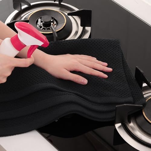 Homaxy 100% Cotton Oversized Waffle Weave Kitchen Towels 12-Pack - Image 5