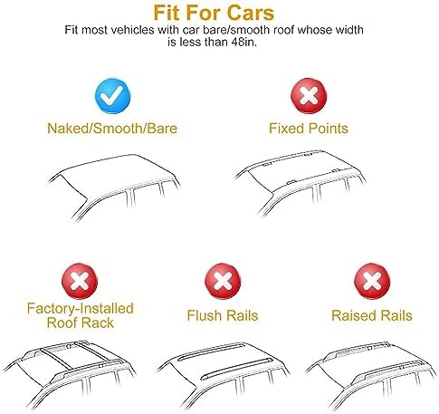 47.24in Universal Top Roof Rack Cross Bar Cargo Carrier Aluminum Crossbar Rack - Image 6