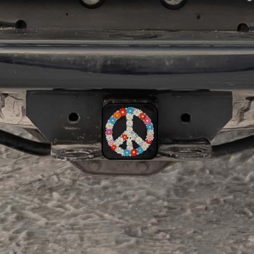 Swono Peace Flower Symbol Trailer Hitch Covers - Image 5