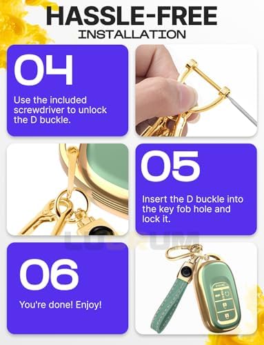 Lucrum Compatible with Honda Key Fob Cover & Keychain - Image 7