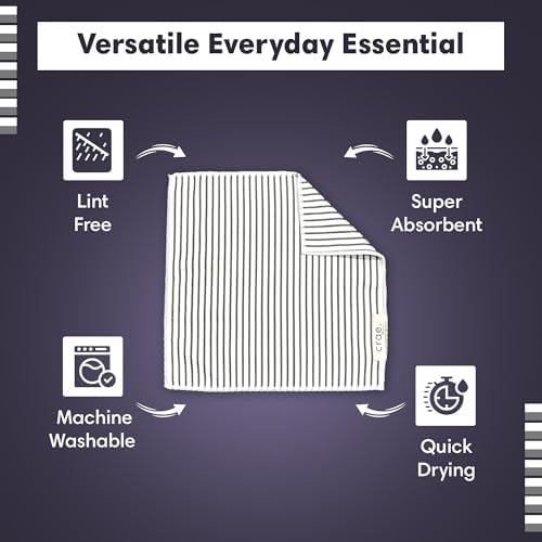 Double-Sided Microfiber Washcloths, Waffle Weave Kitchen Washcloths - Image 3
