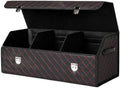 Car Trunk Organizer with Sturdy Faux Leather Lid by Unknown