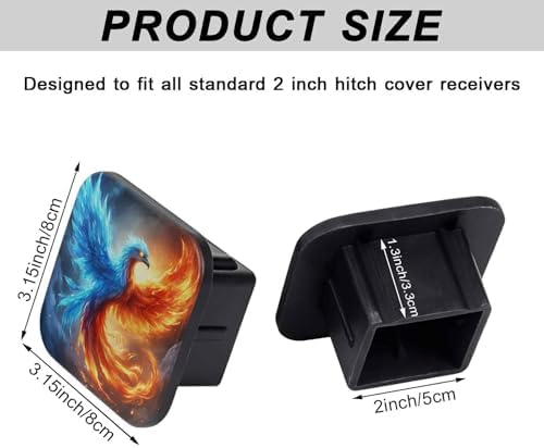 Phoenix Rising Tow Hitch Covers Heavy Duty Rubber Trailer Hitch Cover 2" - Image 2