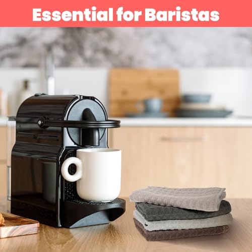 4Pack Waffle Weave Microfiber Towel, 12×12" Coffee Bar Dish Towels - Image 7