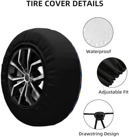 Mandala Spare Tire Cover Weatherproof Universal Wheel Protectors Wheel Covers - Image 4