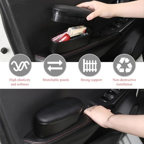 Yourkar Car Armrest Support Cover, Left Side Door Armrest Cushion Pad Extender - Image 5