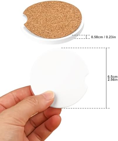 50 Pack 2.56 inch Ceramic Car Sublimation Coasters - Image 2