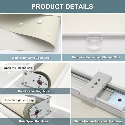 AOSKY Blackout Cordless Roller Shades - Image 7