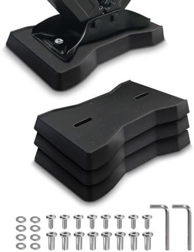 HOXWELL RV Stabilizer Jack Pads 4 Pack, Heavy Duty Solid Rubber Scissor Jack by HOXWELL