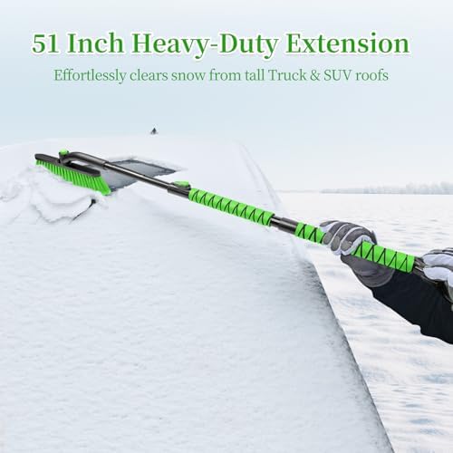 HEEYA 51 Inch Long Scraper Snow Brush - Image 2