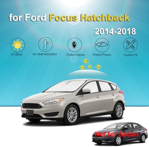 KMF 8pcs Thicken Sun Shade for Ford Focus Hatchback 2014-2018 Accessories - Image 5