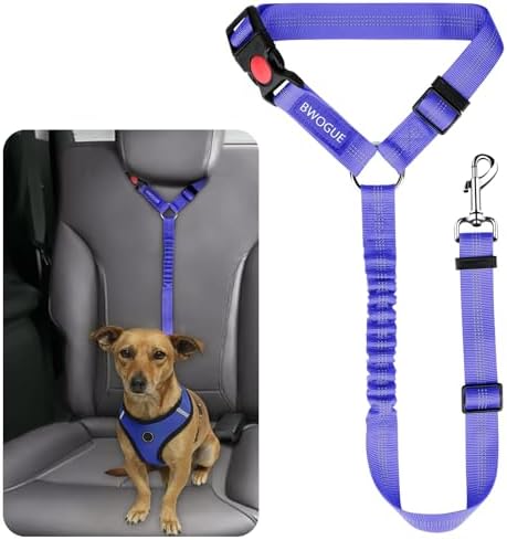 BWOGUE Dog Seat Belt for Car, Headrest Restraint Bungee Lead by BWOGUEPetHome